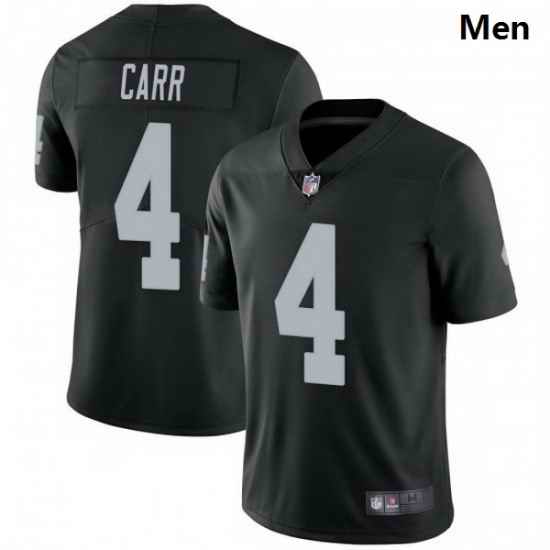 Men Las Vegas Raiders 4 Derek Carr Black Vapor Untouchable Limited Jersey